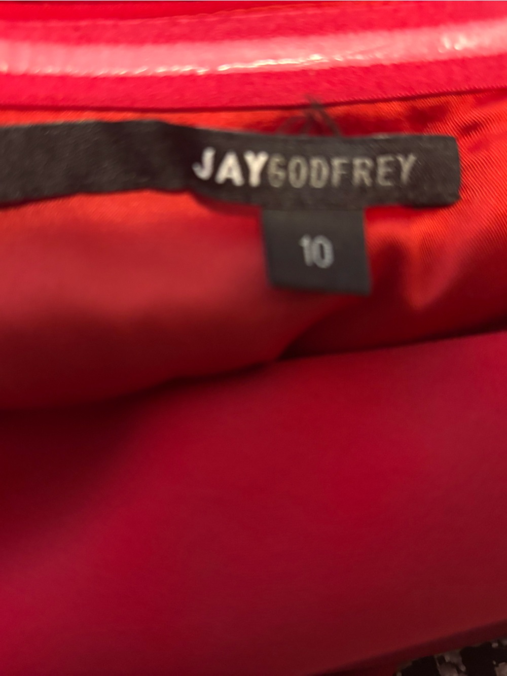 JAYGODFREY Red Strapless High-Low Ruffle Gown - Picture 3 of 3
